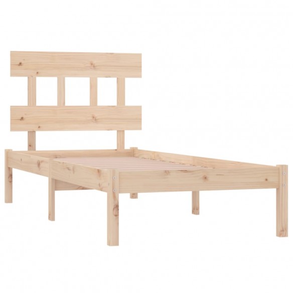 Cadre de lit bois massif 75x190 cm petit simple