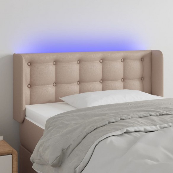 Tête de lit à LED Cappuccino 103x16x78/88 cm Similicuir