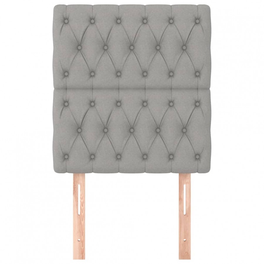 Têtes de lit 2 pcs Gris clair 80x7x78/88 cm Tissu Têtes de lit 2 pcs Gris clair 80x7x78/88 cm Tissu