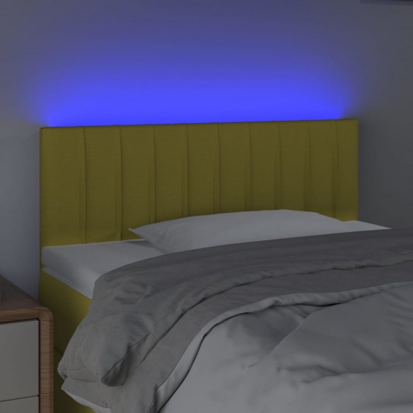 Tête de lit à LED Vert 90x5x78/88 cm Tissu