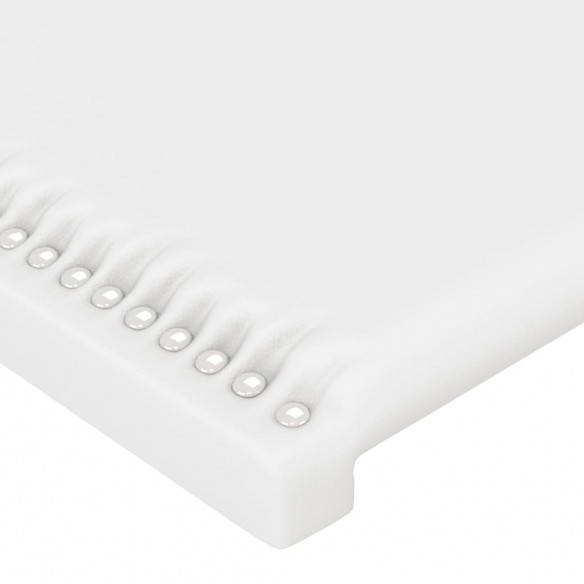 Tête de lit avec oreilles Blanc 83x16x118/128 cm Similicuir