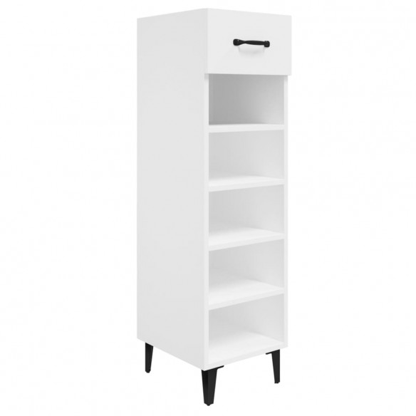 Armoire à chaussures blanc 30x35x105 cm bois d'ingénierie