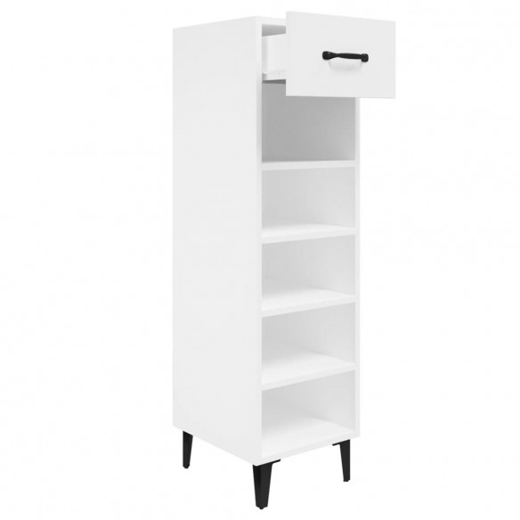 Armoire à chaussures blanc 30x35x105 cm bois d'ingénierie