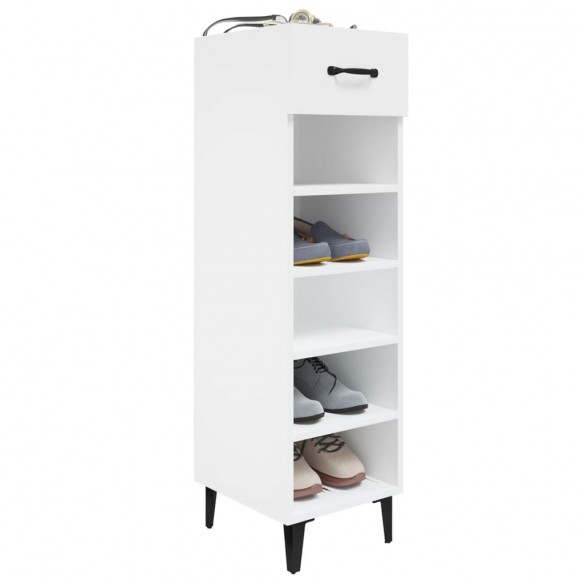 Armoire à chaussures blanc 30x35x105 cm bois d'ingénierie