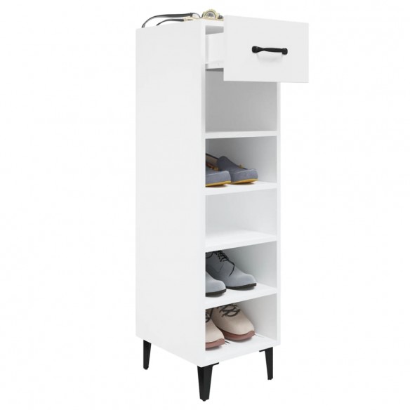 Armoire à chaussures blanc 30x35x105 cm bois d'ingénierie