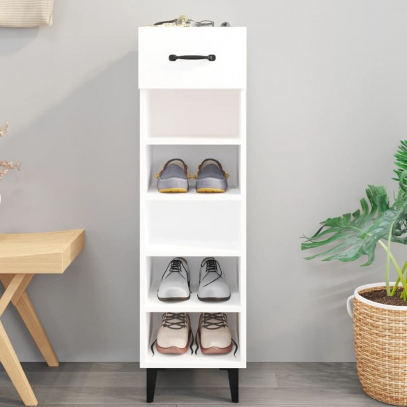 Armoire à chaussures blanc 30x35x105 cm bois d'ingénierie