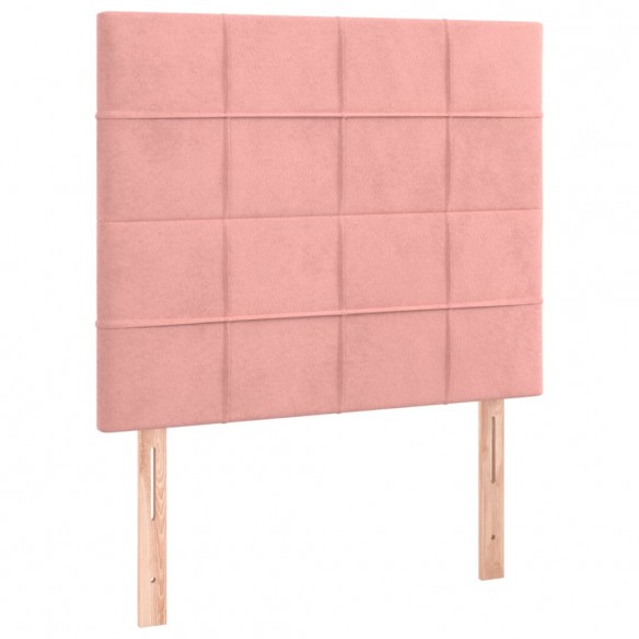 Têtes de lit 2 pcs Rose 100x5x78/88 cm Velours