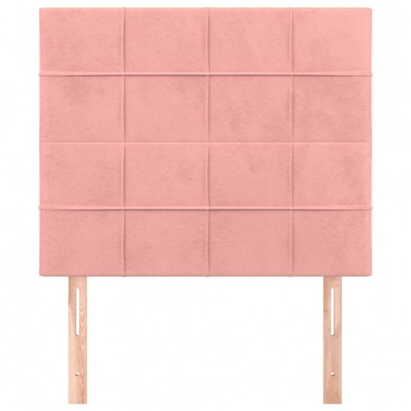 Têtes de lit 2 pcs Rose 100x5x78/88 cm Velours