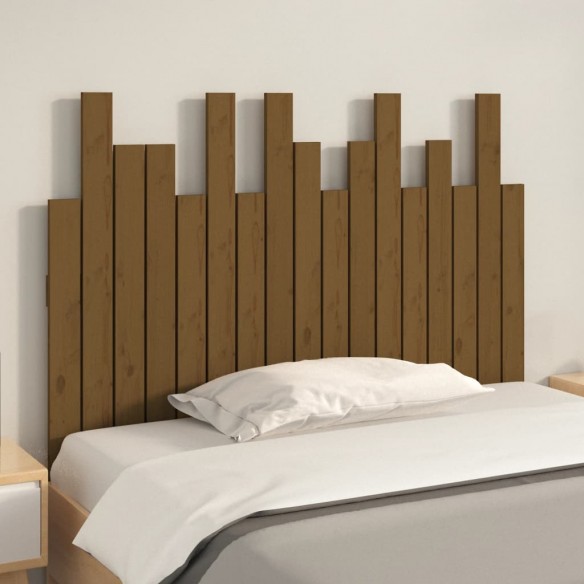 Tête de lit murale Marron miel 108x3x80 cm Bois massif de pin