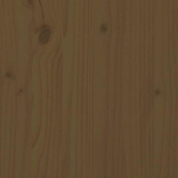 Lit coulissant Marron miel Bois de pin solide 2x(80x200) cm