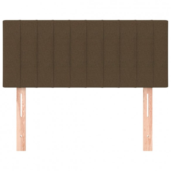 Tête de lit Marron Foncé 100x5x78/88 cm Tissu