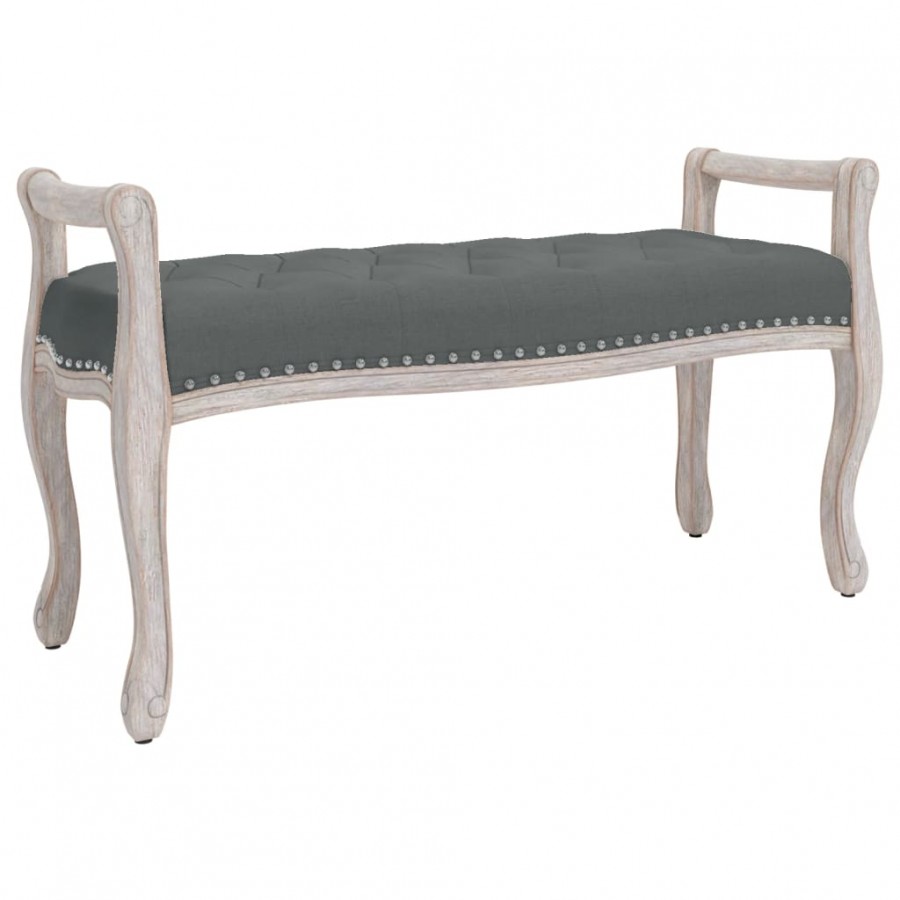 Banc Gris foncé 110x45x60 cm Tissu Banc Gris foncé 110x45x60 cm Tissu