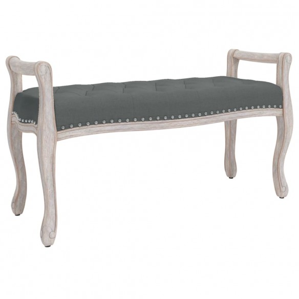 Banc Gris foncé 110x45x60 cm Tissu