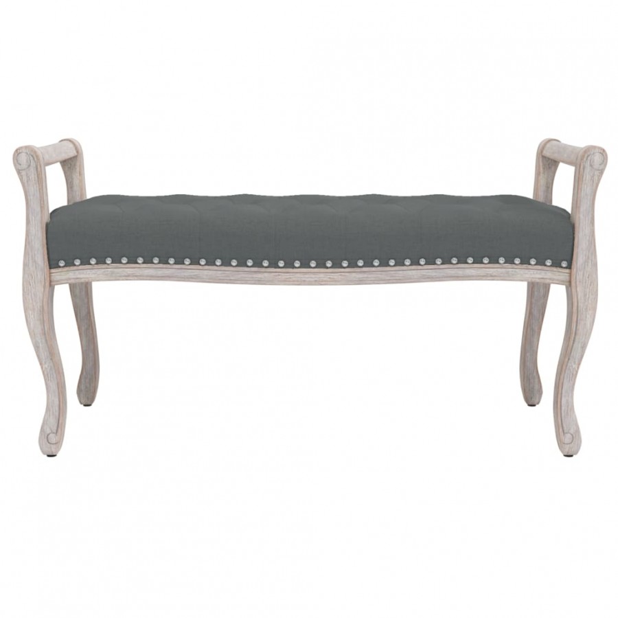 Banc Gris foncé 110x45x60 cm Tissu Banc Gris foncé 110x45x60 cm Tissu
