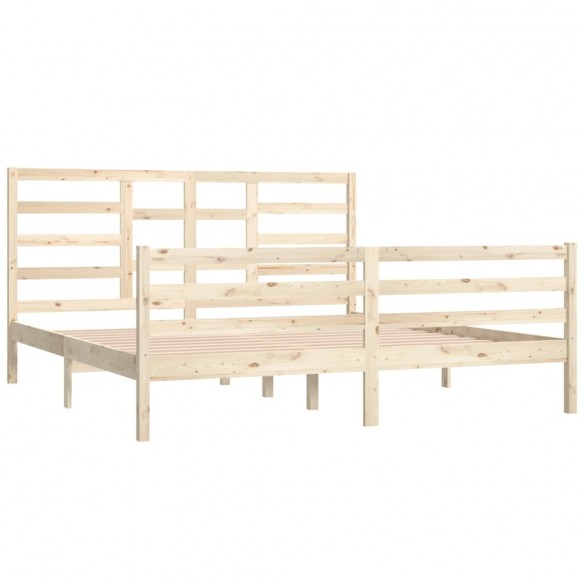 Cadre de lit bois massif 180x200 cm super king