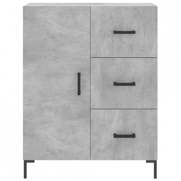 Buffet gris béton 69,5x34x90 cm bois d'ingénierie