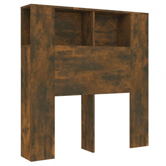 Armoire de tête de lit Chêne fumé 100x18,5x104,5 cm