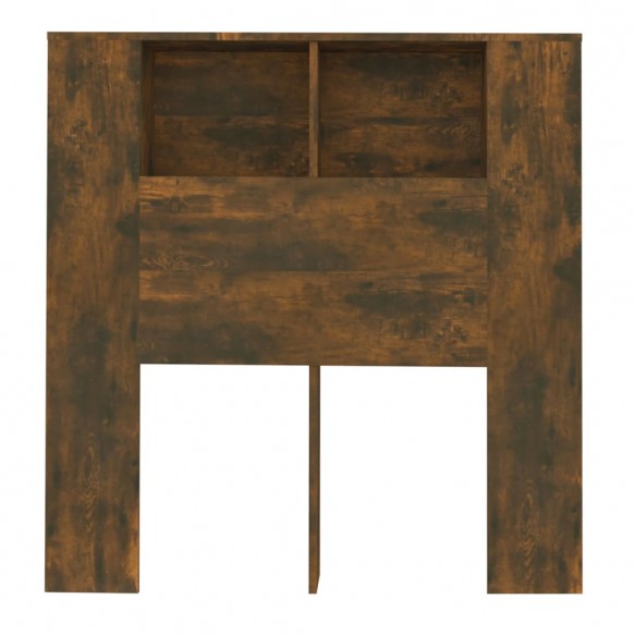 Armoire de tête de lit Chêne fumé 100x18,5x104,5 cm