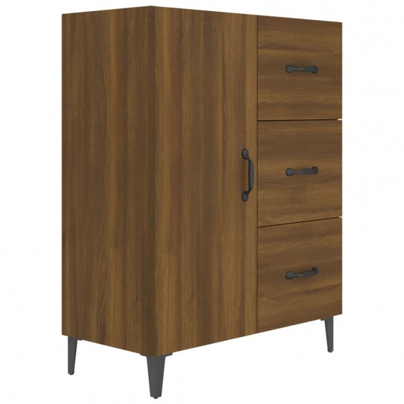 Buffet chêne marron 69,5x34x90 cm bois d'ingénierie