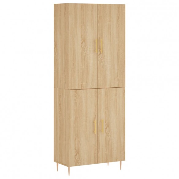 Buffet haut Chêne sonoma 69,5x34x180 cm Bois d'ingénierie