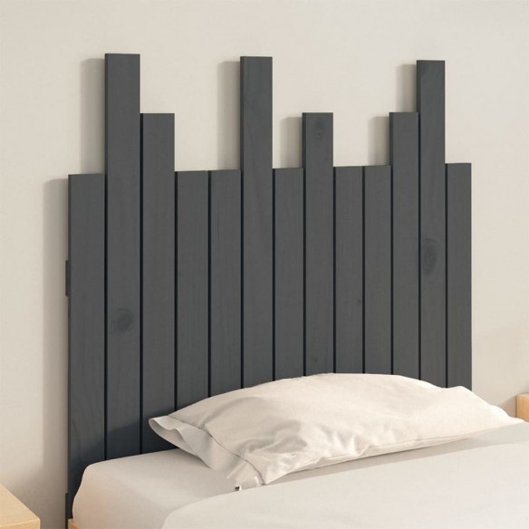 Tête de lit murale Gris 82,5x3x80 cm Bois massif de pin