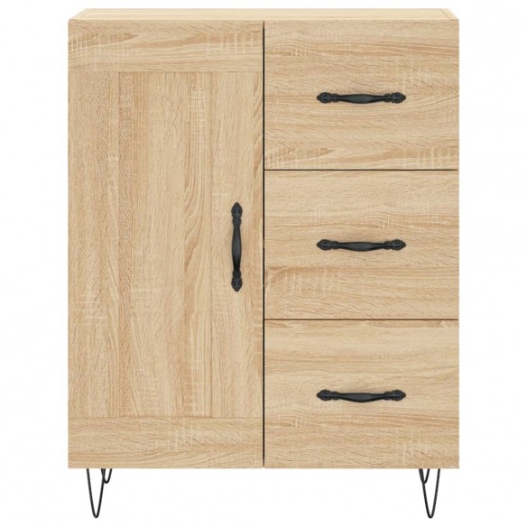 Buffet chêne sonoma 69,5x34x90 cm bois d'ingénierie