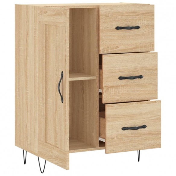 Buffet chêne sonoma 69,5x34x90 cm bois d'ingénierie