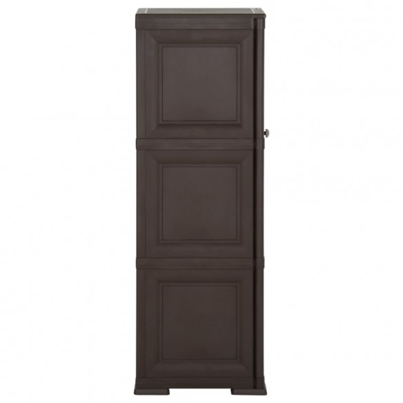 Armoire en plastique 40x43x125 cm Design de bois Marron