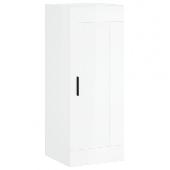 Armoire murale blanc brillant 34,5x34x90 cm bois d'ingénierie