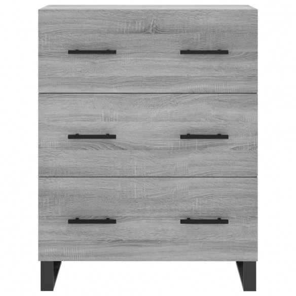 Buffet haut Sonoma gris 69,5x34x180 cm Bois d'ingénierie