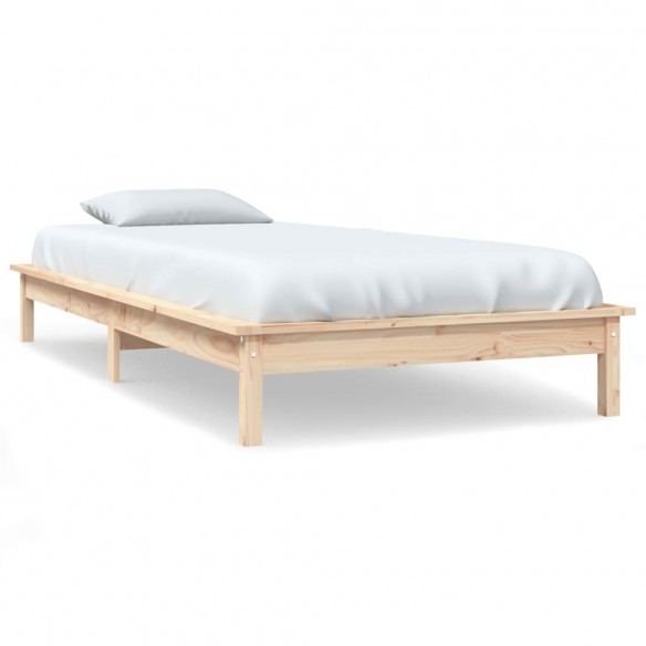 Cadre de lit 75x190 cm petit simple bois massif de pin