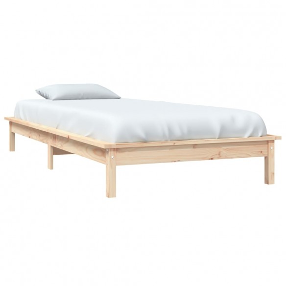 Cadre de lit 75x190 cm petit simple bois massif de pin