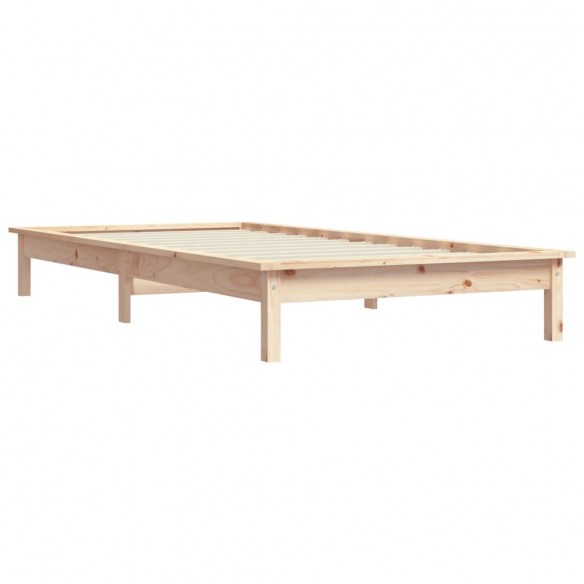 Cadre de lit 75x190 cm petit simple bois massif de pin