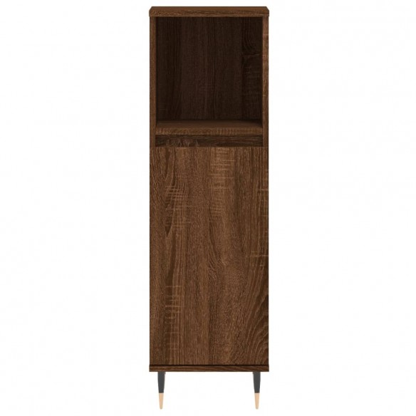 Armoire de bain chêne marron 30x30x100 cm bois d'ingénierie