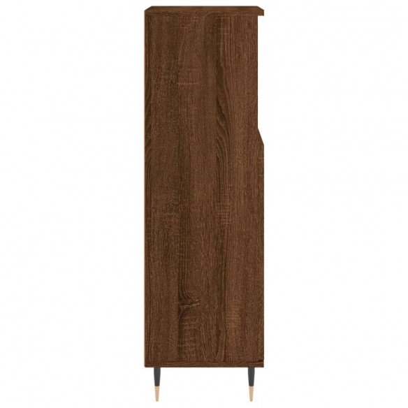 Armoire de bain chêne marron 30x30x100 cm bois d'ingénierie