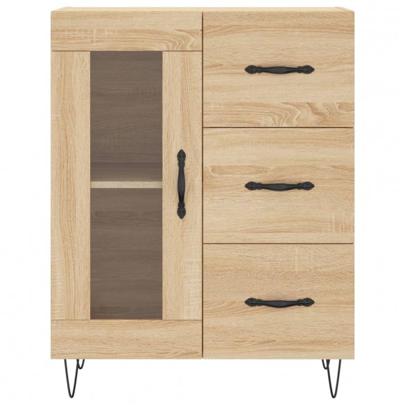 Buffet chêne sonoma 69,5x34x90 cm bois d'ingénierie