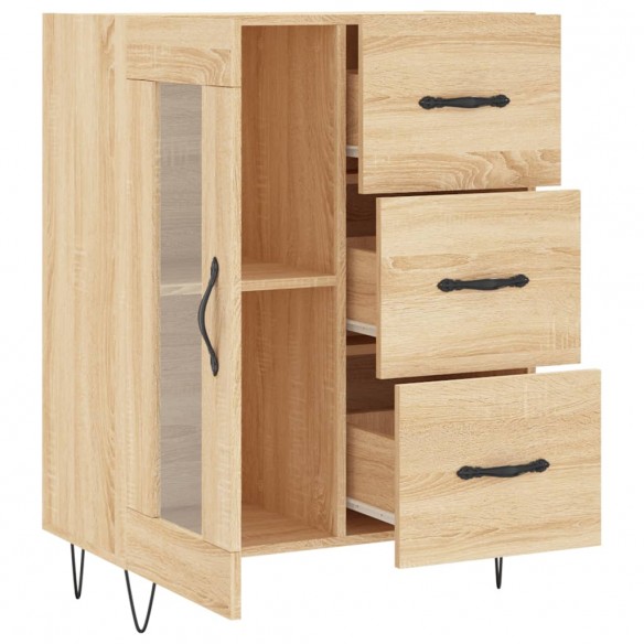 Buffet chêne sonoma 69,5x34x90 cm bois d'ingénierie