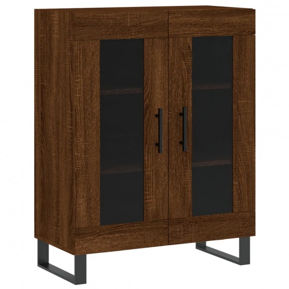 Buffet chêne marron 69,5x34x90 cm bois d'ingénierie