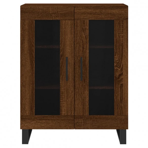 Buffet chêne marron 69,5x34x90 cm bois d'ingénierie