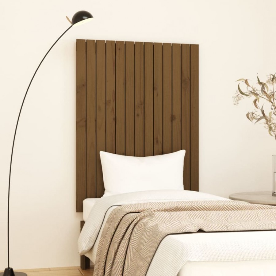 Tête de lit murale Marron miel 82,5x3x110 cm Bois massif de pin