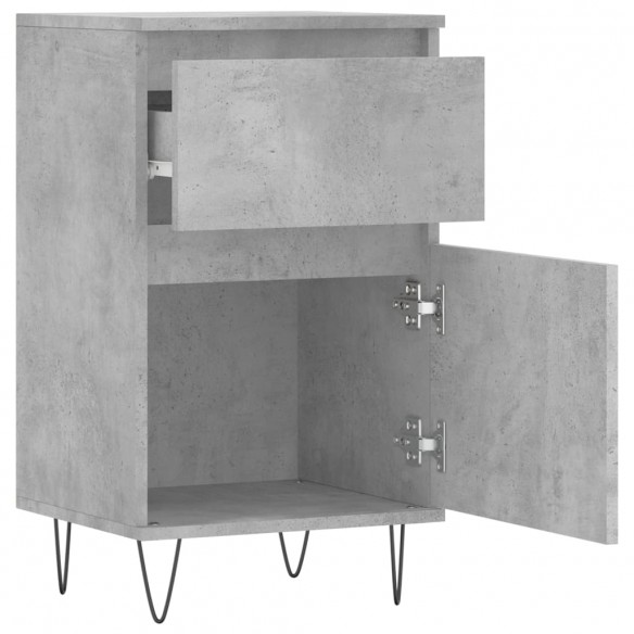 Buffets 2 pcs gris béton 40x35x70 cm bois d'ingénierie