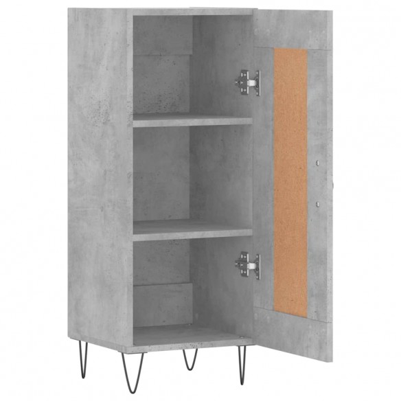 Buffet Gris béton 34,5x34x90 cm Bois d'ingénierie