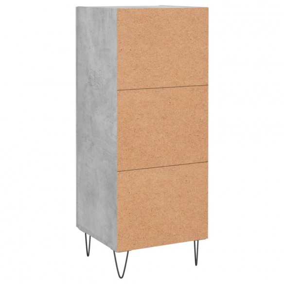 Buffet Gris béton 34,5x34x90 cm Bois d'ingénierie