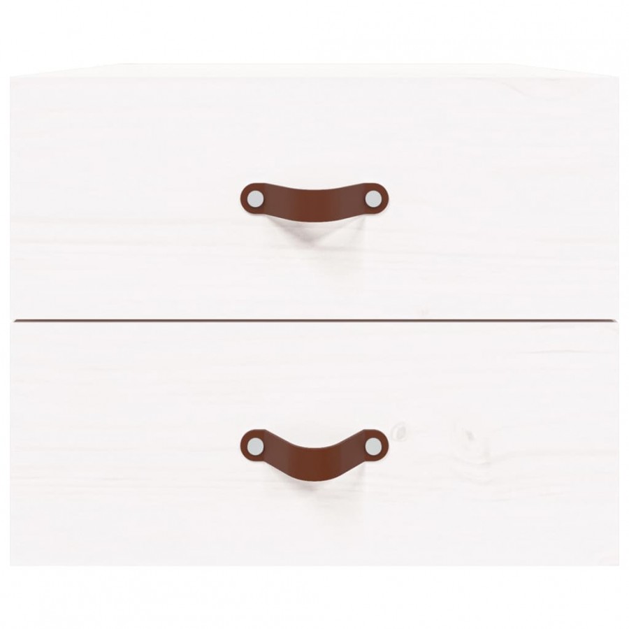 Tables de chevet murales 2 pcs Blanc 50x36x40 cm