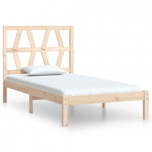 Cadre de lit bois de pin massif 75x190 cm petit simple