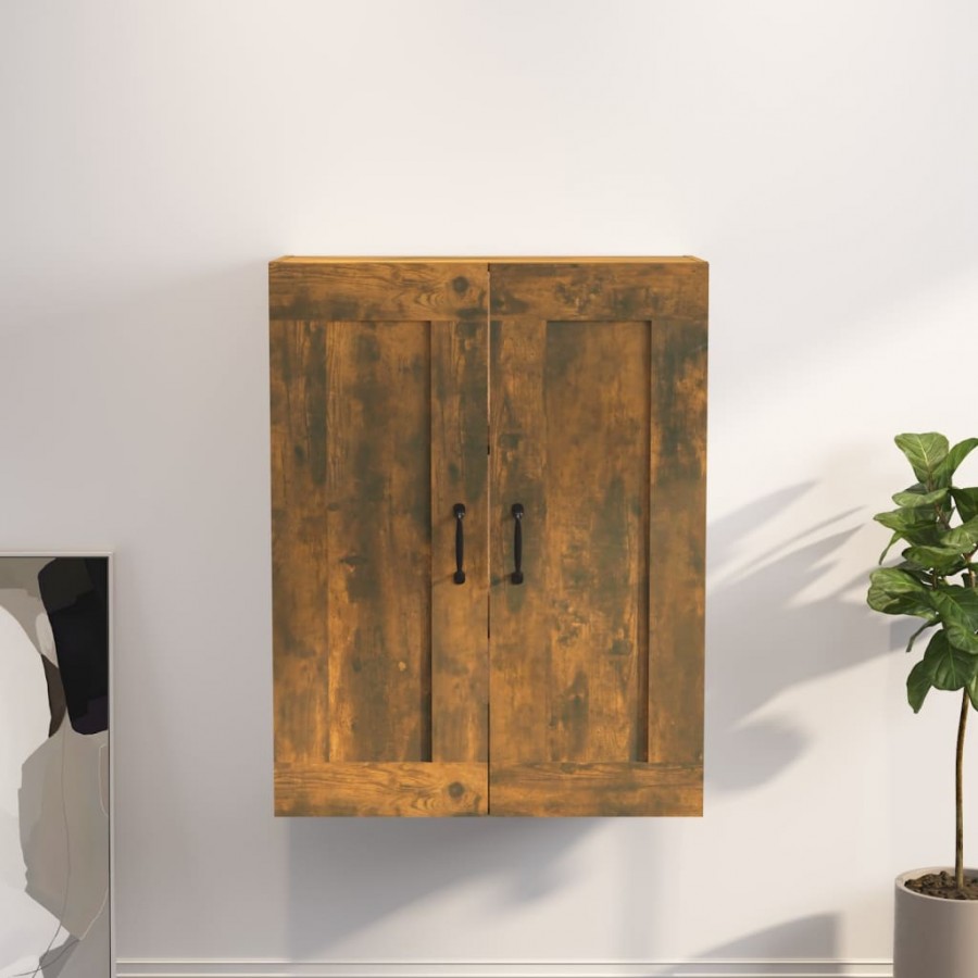 Armoire murale suspendue Chêne fumé 69,5x32,5x90 cm