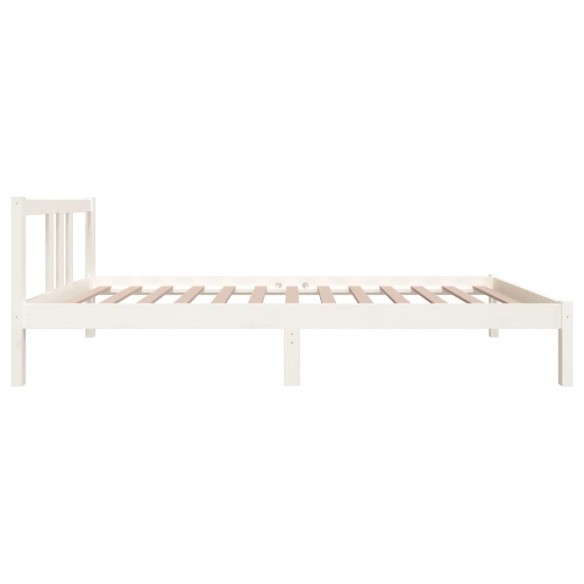 Cadre de lit Blanc Bois massif 90x200 cm