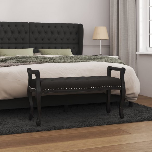 Banc Noir 110x45x60 cm Velours