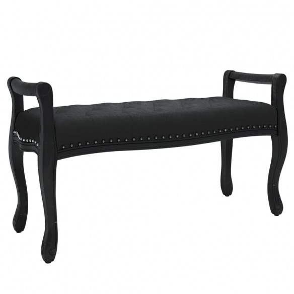 Banc Noir 110x45x60 cm Velours