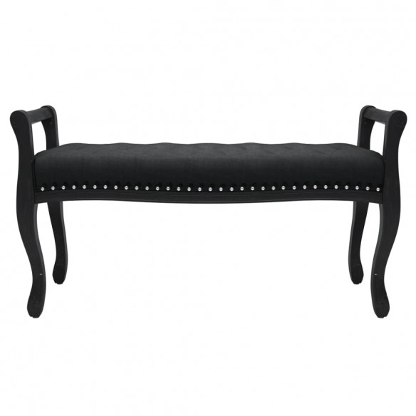 Banc Noir 110x45x60 cm Velours